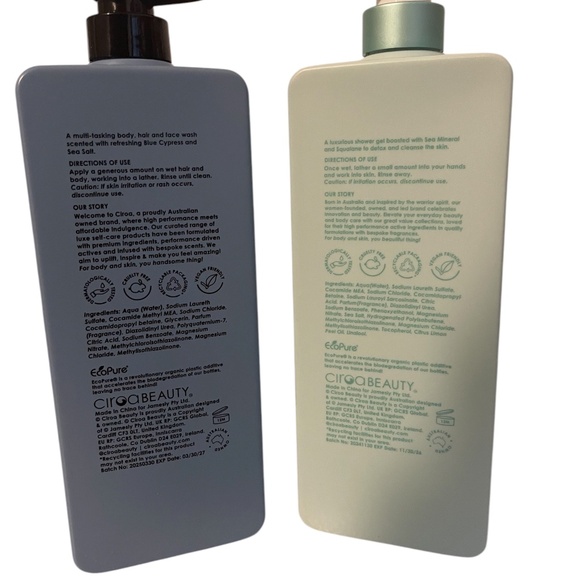 Ciroa Spa Detox Shower Duo – Sea Mineral & Squalane + Blue Cypress & Sea Salt - Picture 2 of 2